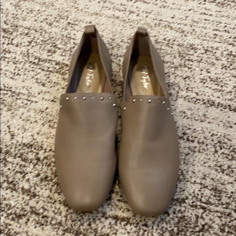 Brand new!  Never worn! Tan loafers with studs